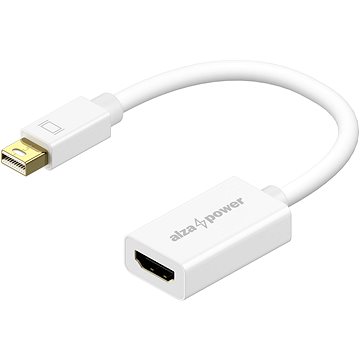 AlzaPower Core Mini DisplayPort (M) to HDMI (F) 4K 30Hz biely