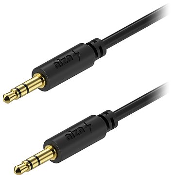 AlzaPower Core Audio 3,5 mm Jack (M) to 3,5 mm Jack (M) 5 m čierny