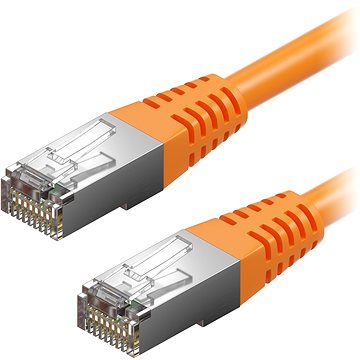 AlzaPower Patch CAT5E FTP 0,5 m oranžový - Sieťový kábel
