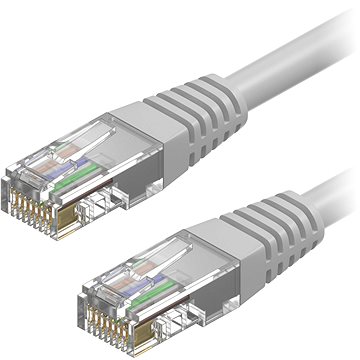 AlzaPower Patch CAT5E UTP 2 m sivý - Sieťový kábel