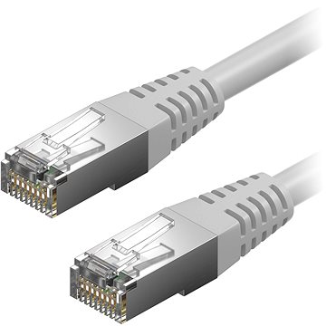 AlzaPower Patch CAT6 FTP 1 m sivý - Sieťový kábel