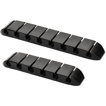 AlzaPower Long Cable Clips 2 pcs čierny