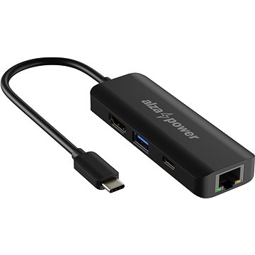 AlzaPower USB-C Dock Station 4 v 1 čierna