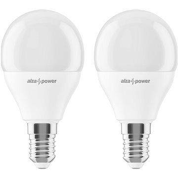 AlzaPower LED 8-55 W, E14, P45, 2 700 K, súprava 2 ks