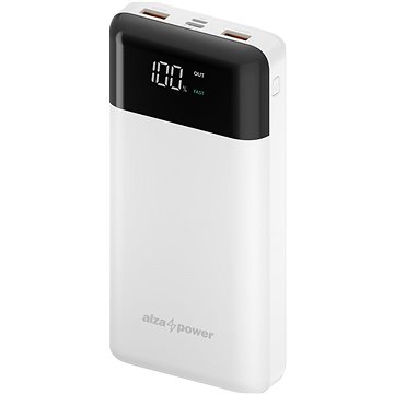 AlzaPower Parade 30000 mAh Power Delivery (20 W) biela