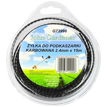 GEKO Struna do kosačky, 2,4 mm, 15 m, zvlnený profil, nylon