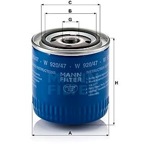 MANN-FILTER W920/47 pre vozidlá JEEP