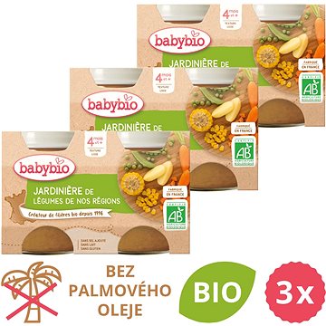 BABYBIO Zeleninová zmes 3× (2× 130 g) - Príkrm