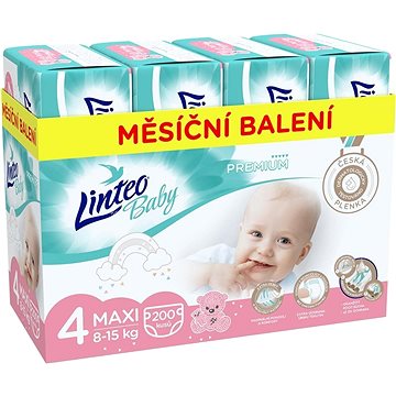 LINTEO Baby Prémium MAXI (8 – 15 kg) 200 ks