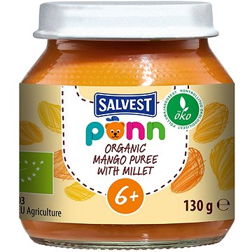 SALVEST Ponn BIO Mangovo-banánové pyré s pšenom (130 g) - Príkrm