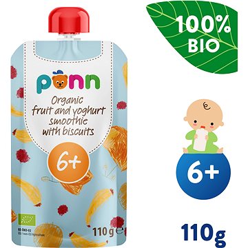 SALVEST Ponn BIO Fruit smoothie with yoghurt and biscuits (110 g) - Meal  Pocket 