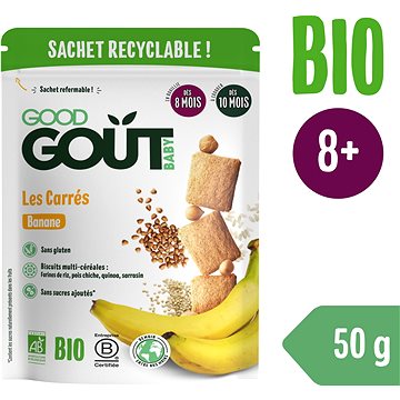 Good Gout BIO Banánové vankúšiky (50 g) - Sušienky pre deti
