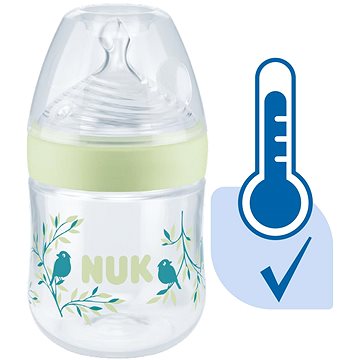 NUK Nature Sense dojčenská fľaša s kontrolou teploty 150 ml zelená - Fľaša