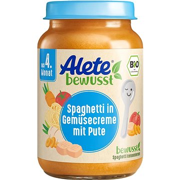 ALETE BIO špagety so zeleninovou omáčkou a morčacím mäsom 190 g - Príkrm