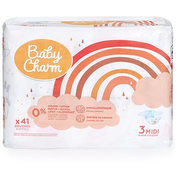 BABY CHARM Super Dry Flex veľ. 3 Midi, 6 – 10 kg (41 ks)