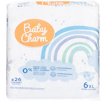 BABY CHARM Super Dry Flex veľ. 6 XL, 13 – 18 kg (26 ks)