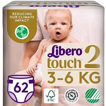 Libero Touch veľkosť 2 Jumbo (62 ks)