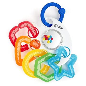 BABY EINSTEIN Hryzadlo s hrkálkou s C krúžkami Shake, Rattle & Soothe™