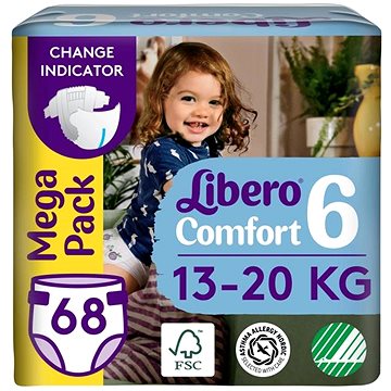 Libero Comfort 6 Mega Pack (68 ks) 13 – 20 kg