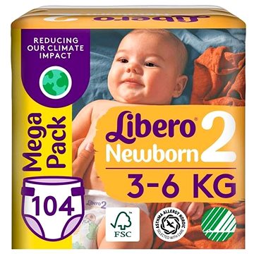 Libero Newborn 2 Mega Pack (104 ks) 3 – 6 kg