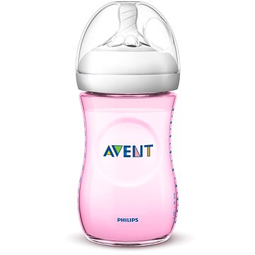 Philips AVENT Natural 260 ml – ružová - Dojčenská fľaša