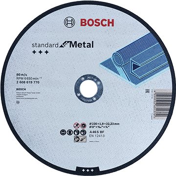 BOSCH Standard for Metal 230 mm, 22,23 mm A 46 S BF, 230 mm, 22,23 mm, 1,9 mm 2.608.619.770