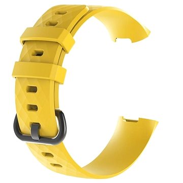 BStrap Silicone Diamond na Fitbit Charge 3/4 yellow, veľkosť L