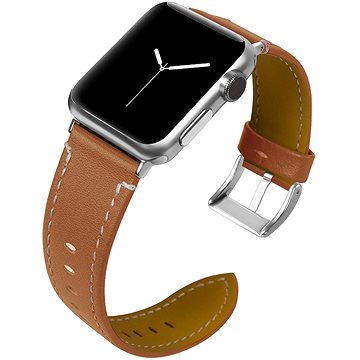 BStrap Leather Italy na Apple Watch 42 mm/44 mm/45 mm, Brown