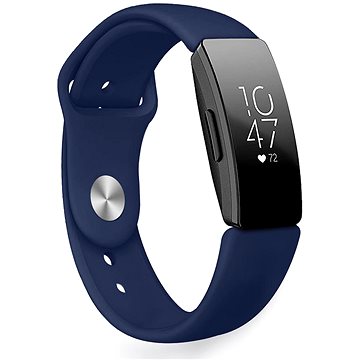 BStrap Silicone na Fitbit Inspire dark blue, veľkosť L