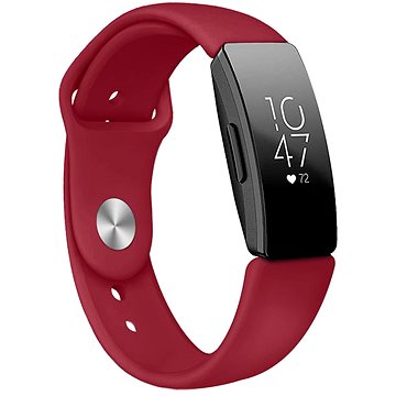 BStrap Silicone na Fitbit Inspire red vine, veľkosť L