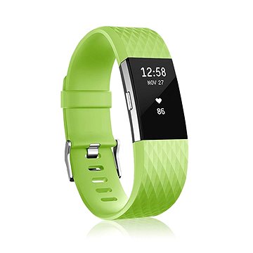 BStrap Silicone Diamond na Fitbit Charge 2 fruit green, veľkosť S