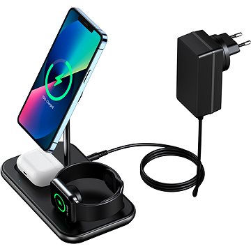 ChoeTech MFM certified 3 in 1 Magnetic Wireless Charger for Iphone 12, 13 series and Apple watch ( w