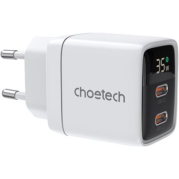 ChoeTech PD35W Dual Type-C GAN PD35W Wall Charger, white