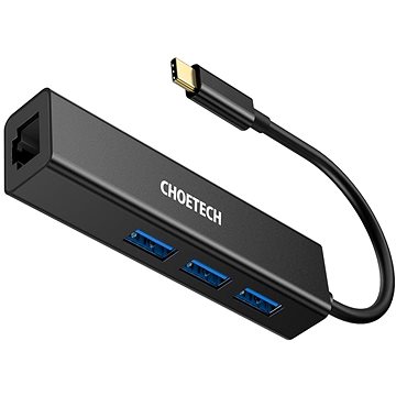 Choetech 4-In-1 USB-C to RJ45 Adaptér