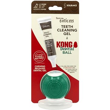 Tropiclean Enticers Čistiaci gél na zuby pre psov – údené hovädzie + Kong L