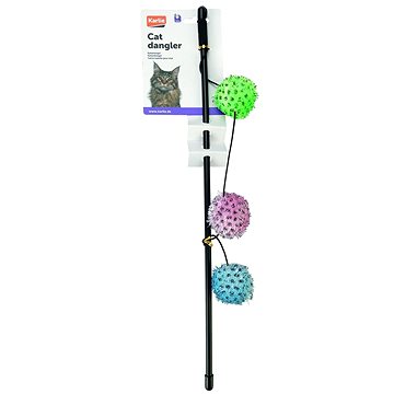 Karlie Škádlitko s troma chlpatými loptičkami, zvončekom a catnipom 50 cm