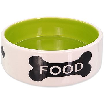 plastic dog bowl with bone print