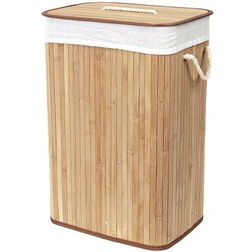 Compactor Bamboo – obdĺžnikový, prírodný, 40 × 30 × v60 cm - Kôš na bielizeň