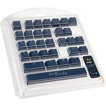 Ducky Rubber Keycap Set, 31 klávesov, Double-Shot Backlight – modré