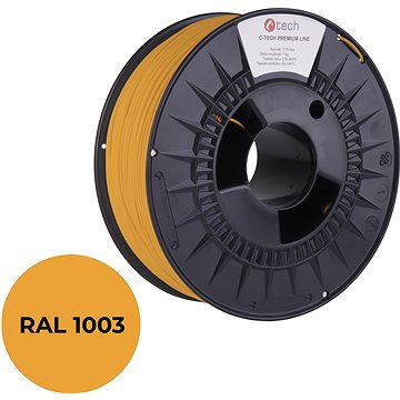 C-TECH filament PREMIUM LINE PETG signálna žltá RAL1003