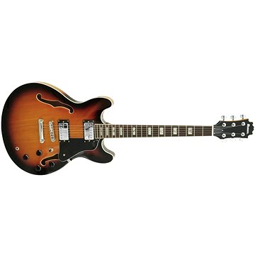 Dimavery SA-610, semiakustická gitara, sunburst