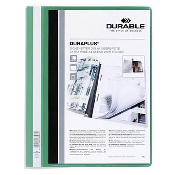 DURABLE A4, plastový, s vreckom, zelený