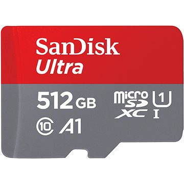 SanDisk MicroSDX Ultra 512 GB + SD adaptér