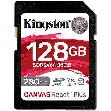 Kingston SDXC 128 GB Canvas React Plus V60