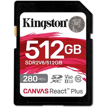 Kingston SDXC 512 GB Canvas React Plus V60