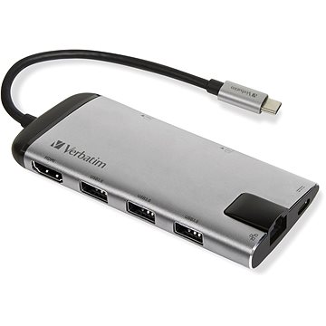 VERBATIM USB-C Multiport HUB USB 3.1 GEN 1/3× USB  3.0/HDMI/SDHC/microSDHC/RJ45