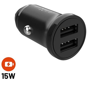 FIXED s 2× USB výstupom 15 W Smart Rapid Charge čierna