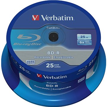 VERBATIM BD-R SL DataLife 25GB, 6×, spindle 25 ks