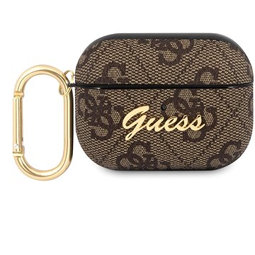 Guess 4G Script PC/PU Puzdro pre Apple Airpods Pro Brown