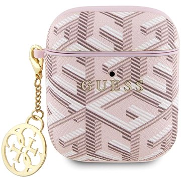 Guess PU G Cube Charm Puzdro na AirPods 1/2 Pink